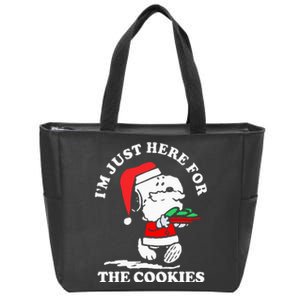 Im Just Here For The Cookies Christmas Zip Tote Bag