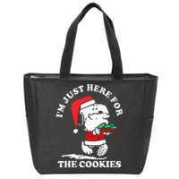 Im Just Here For The Cookies Christmas Zip Tote Bag