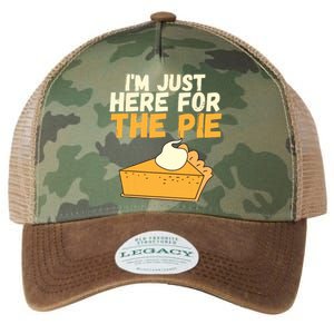 Im Just Here For The Pie Christmas Pumpkin Funny Turkey Day Legacy Tie Dye Trucker Hat