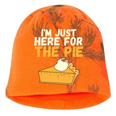 Im Just Here For The Pie Christmas Pumpkin Funny Turkey Day Kati - Camo Knit Beanie