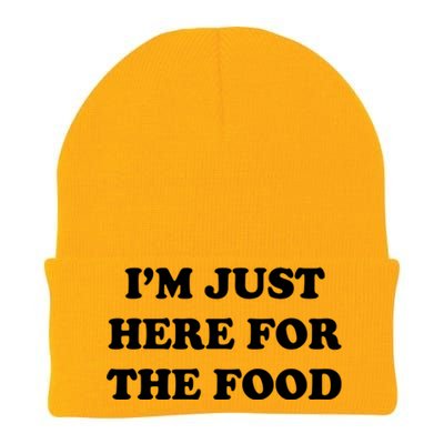 Im Just Here For The Food Funny Gift Knit Cap Winter Beanie