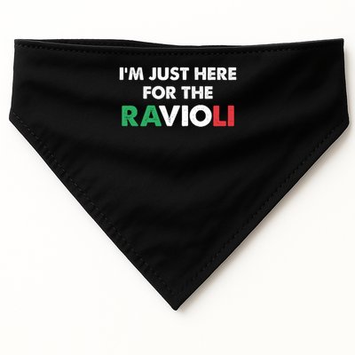 Im Just Here For The Ravioli Italian Food Funny USA-Made Doggie Bandana