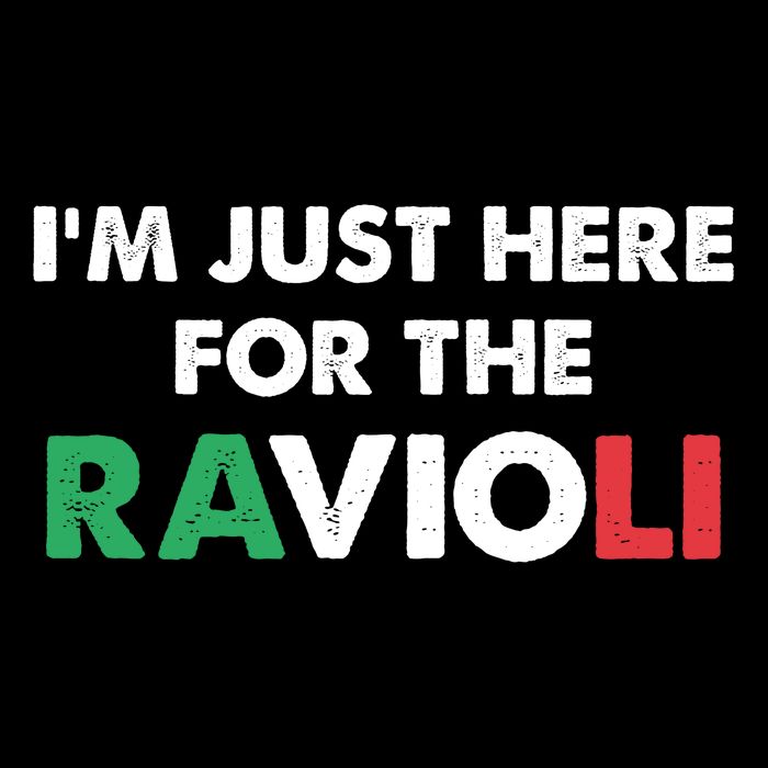 Im Just Here For The Ravioli Italian Food Funny Bucket Hat