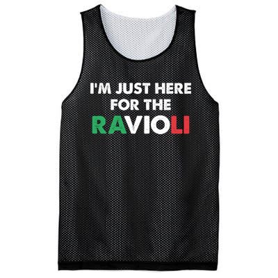Im Just Here For The Ravioli Italian Food Funny Mesh Reversible Basketball Jersey Tank