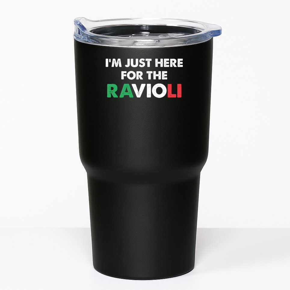 Im Just Here For The Ravioli Italian Food Funny Tumbler