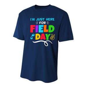 Im Just Here For Field Day Happy First Day Of School Youth Performance Sprint T-Shirt