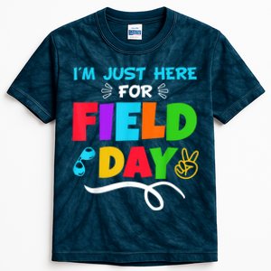 Im Just Here For Field Day Happy First Day Of School Kids Tie-Dye T-Shirt