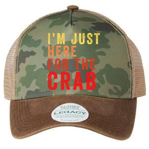 IM Just Here For The Crab I Love Crab Funny Food Lover Funny Seafood Foodie Legacy Tie Dye Trucker Hat