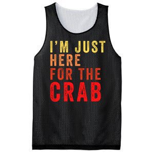 IM Just Here For The Crab I Love Crab Funny Food Lover Funny Seafood Foodie Mesh Reversible Basketball Jersey Tank