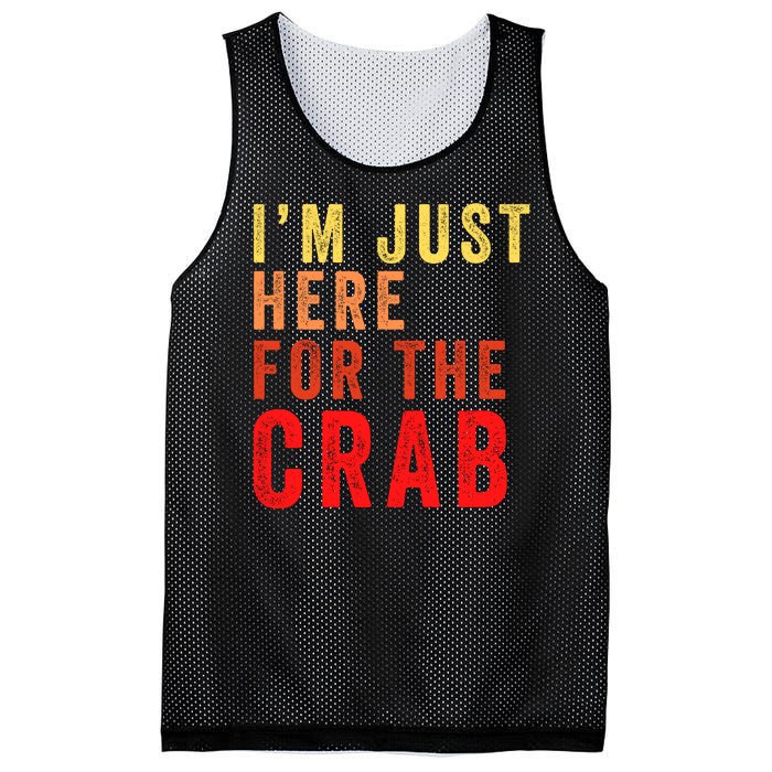 IM Just Here For The Crab I Love Crab Funny Food Lover Funny Seafood Foodie Mesh Reversible Basketball Jersey Tank