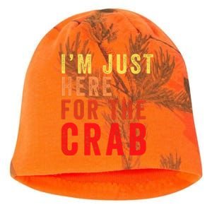 IM Just Here For The Crab I Love Crab Funny Food Lover Funny Seafood Foodie Kati - Camo Knit Beanie