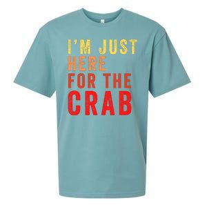 IM Just Here For The Crab I Love Crab Funny Food Lover Funny Seafood Foodie Sueded Cloud Jersey T-Shirt