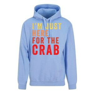 IM Just Here For The Crab I Love Crab Funny Food Lover Funny Seafood Foodie Unisex Surf Hoodie