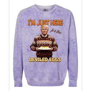 Im Just Here For The Deviled Eggs Colorblast Crewneck Sweatshirt