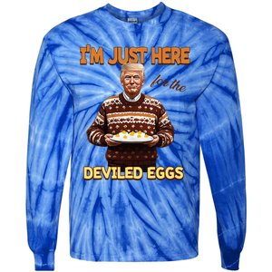 Im Just Here For The Deviled Eggs Tie-Dye Long Sleeve Shirt