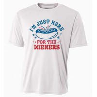 I'm Just Here For The Wieners 4th Of July Cooling Performance Crew T-Shirt