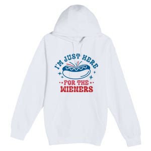 I'm Just Here For The Wieners 4th Of July Premium Pullover Hoodie