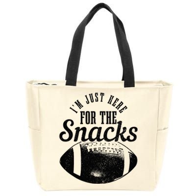 Im Just Here For The Snacks Funny Football Fan Game Day Zip Tote Bag