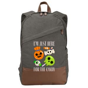 IM Just Here For The Candy Fuuny Halloween Cotton Canvas Backpack