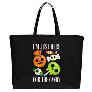 IM Just Here For The Candy Fuuny Halloween Cotton Canvas Jumbo Tote