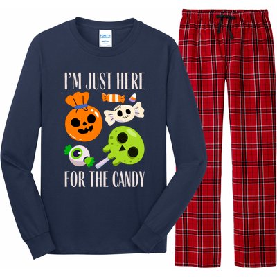 IM Just Here For The Candy Fuuny Halloween Long Sleeve Pajama Set