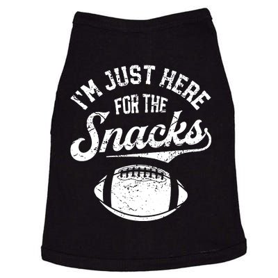 I'm Just Here For The Snacks Funny Fantasy Football League Doggie Tank