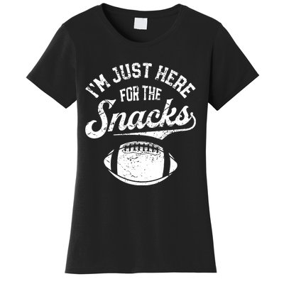 I'm Just Here For The Snacks Funny Fantasy Football League Women's T-Shirt