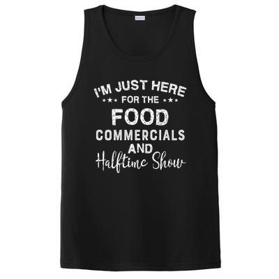 I’m Just Here For The Food Commercials And Halftime Show Gift PosiCharge Competitor Tank