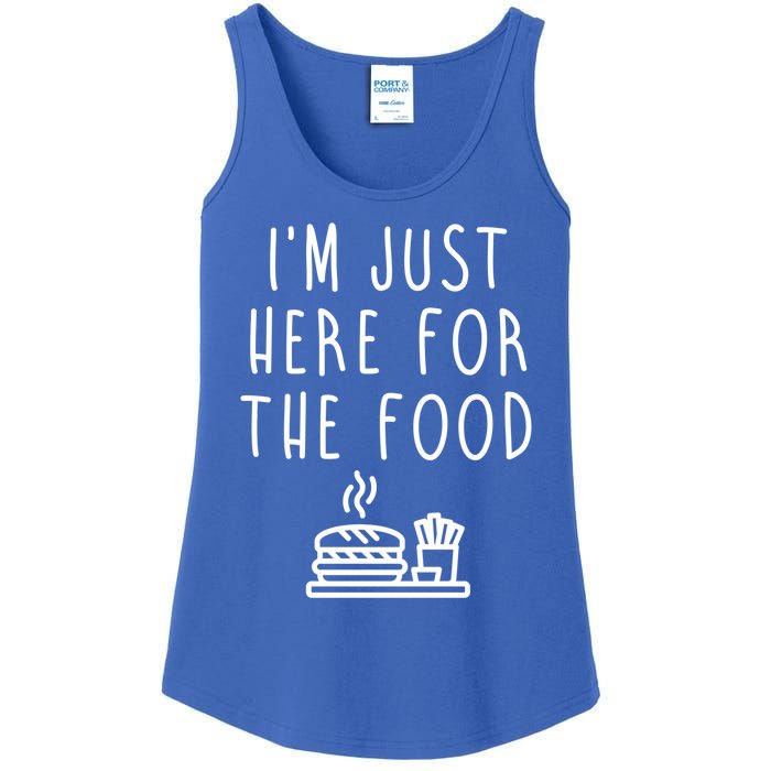 I'm Just Here For Food Hilarious Foodie Design Gift Ladies Essential Tank