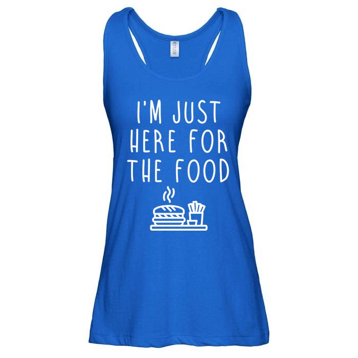 I'm Just Here For Food Hilarious Foodie Design Gift Ladies Essential Flowy Tank