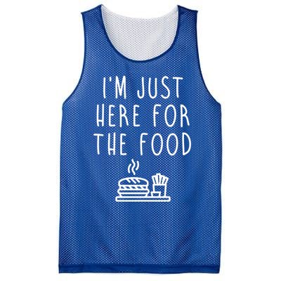 I'm Just Here For Food Hilarious Foodie Design Gift Mesh Reversible Basketball Jersey Tank