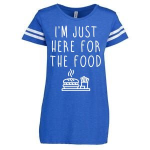 I'm Just Here For Food Hilarious Foodie Design Gift Enza Ladies Jersey Football T-Shirt