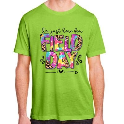 IM Just Here For Field Day Leopard Tie Dye Last Day School Adult ChromaSoft Performance T-Shirt