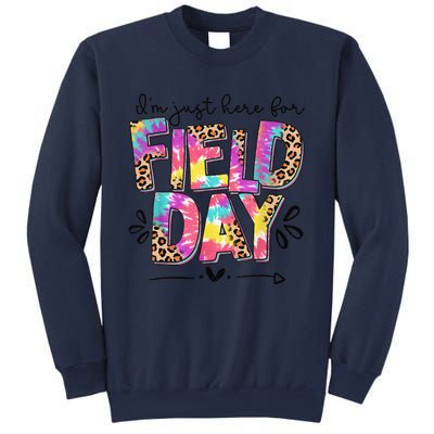 IM Just Here For Field Day Leopard Tie Dye Last Day School Sweatshirt