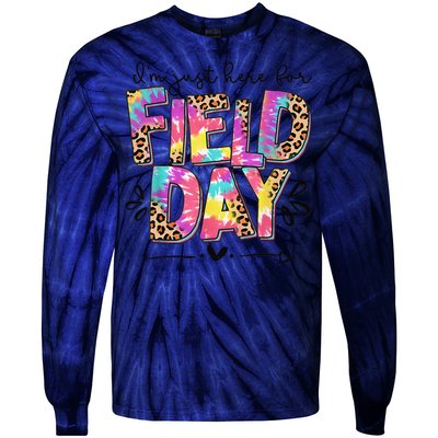 IM Just Here For Field Day Leopard Tie Dye Last Day School Tie-Dye Long Sleeve Shirt