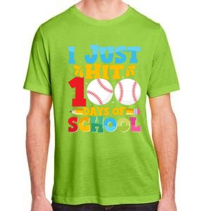 I Just Hit 100 Days Of School Baseball 100th Day Cute Gift Adult ChromaSoft Performance T-Shirt