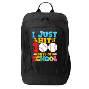 I Just Hit 100 Days Of School Baseball 100th Day Cute Gift City Backpack