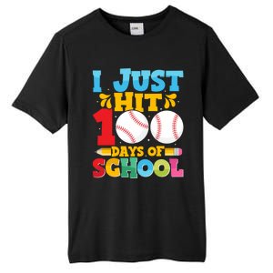 I Just Hit 100 Days Of School Baseball 100th Day Cute Gift Tall Fusion ChromaSoft Performance T-Shirt