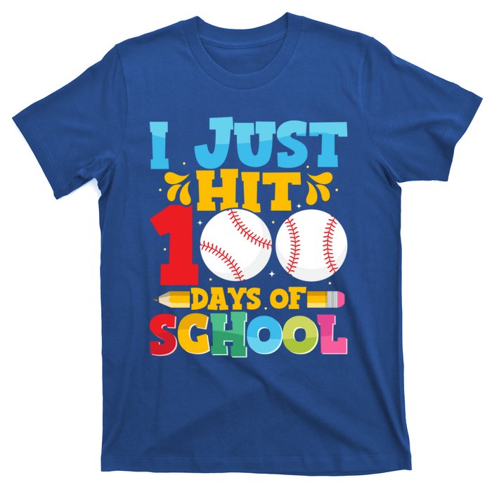 I Just Hit 100 Days Of School Baseball 100th Day Cute Gift T-Shirt