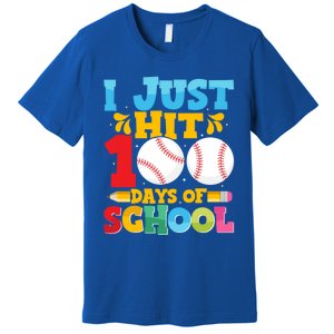 I Just Hit 100 Days Of School Baseball 100th Day Cute Gift Premium T-Shirt