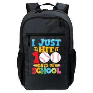 I Just Hit 100 Days Of School Baseball 100th Day Cute Gift Daily Commute Backpack