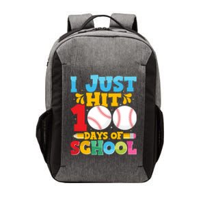 I Just Hit 100 Days Of School Baseball 100th Day Cute Gift Vector Backpack