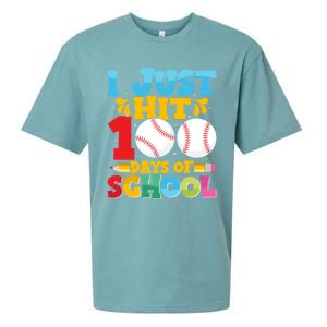 I Just Hit 100 Days Of School Baseball 100th Day Cute Gift Sueded Cloud Jersey T-Shirt