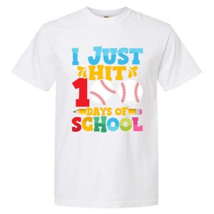 I Just Hit 100 Days Of School Baseball 100th Day Cute Gift Garment-Dyed Heavyweight T-Shirt