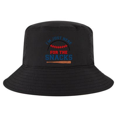 IM Just Here For The Snacks Funny Baseball Season Softball Cool Comfort Performance Bucket Hat
