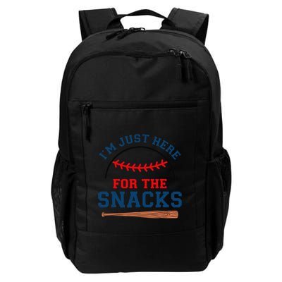 IM Just Here For The Snacks Funny Baseball Season Softball Backpack