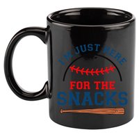 IM Just Here For The Snacks Funny Baseball Season Softball 11oz C Handle Ceramic Mug