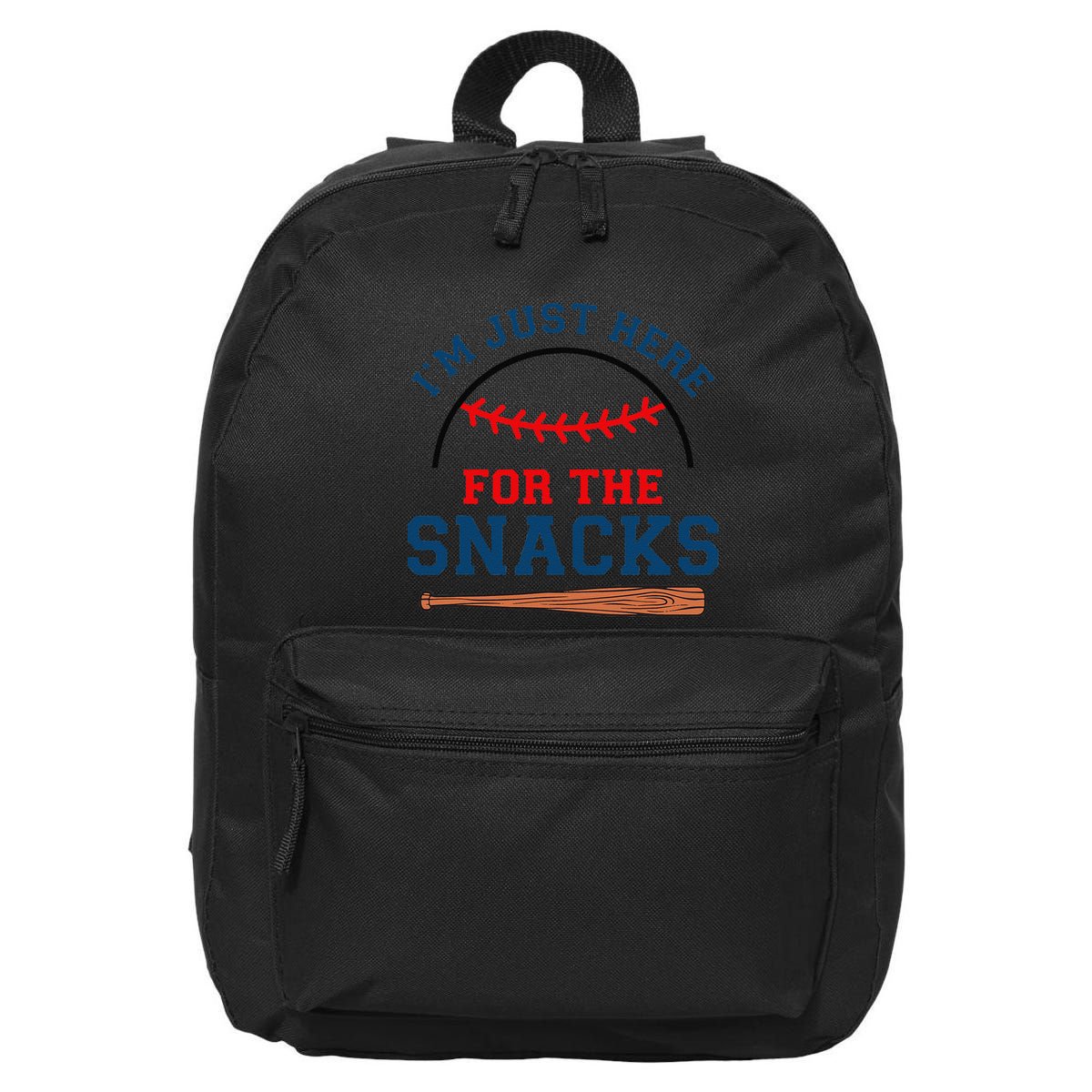IM Just Here For The Snacks Funny Baseball Season Softball 16 in Basic Backpack