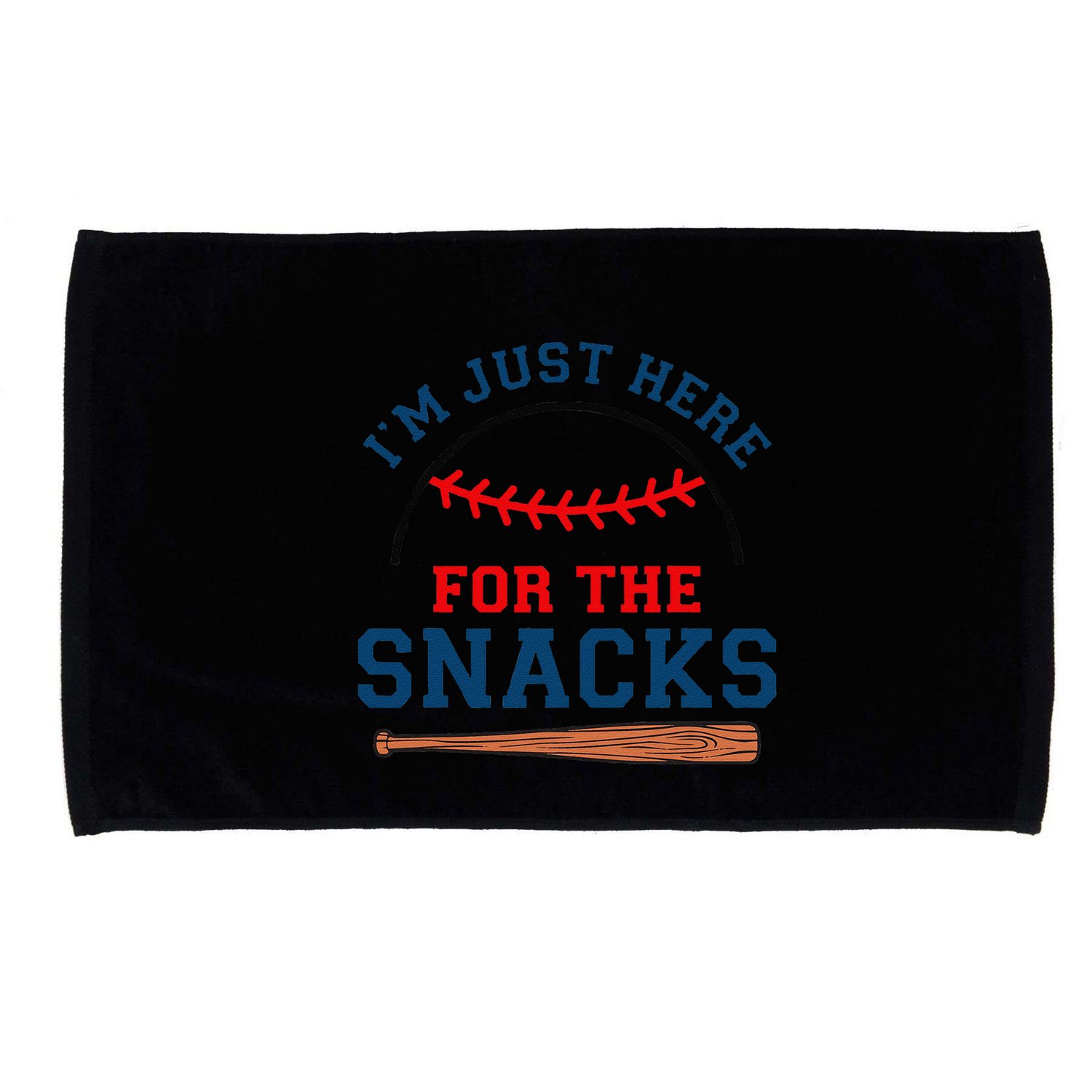 IM Just Here For The Snacks Funny Baseball Season Softball Microfiber Hand Towel