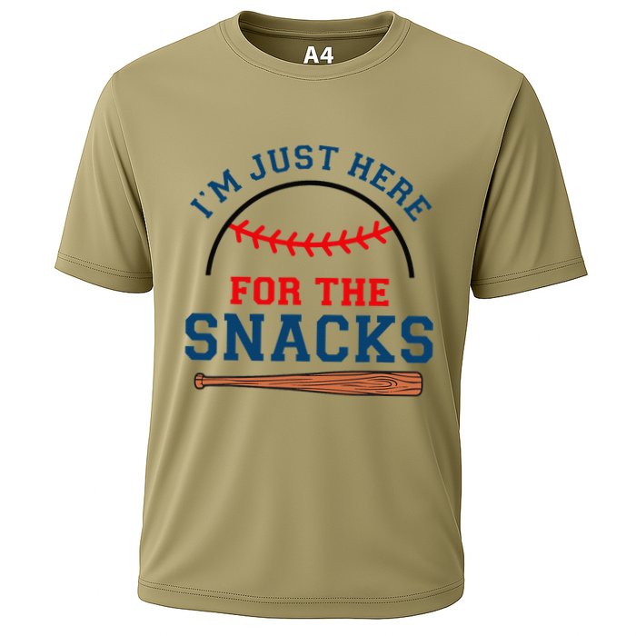 IM Just Here For The Snacks Funny Baseball Season Softball Cooling Performance Crew T-Shirt